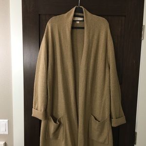 Michael Kira Camel sweater duster.